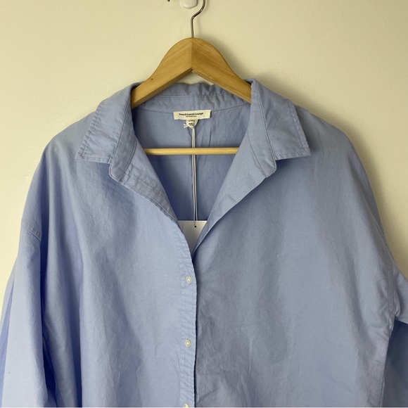 NWT Beachlunchlounge Sydney Blue Long Sleeve Button Down Shirt L - Picture 3 of 7
